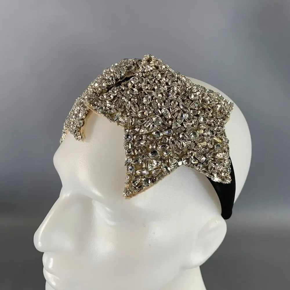 DOLCE & GABBANA Black Silver Rhinestones Tiara